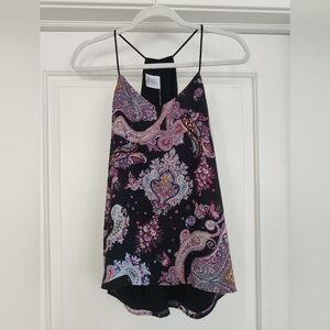 Express Black Paisley Print Barcelona Cami